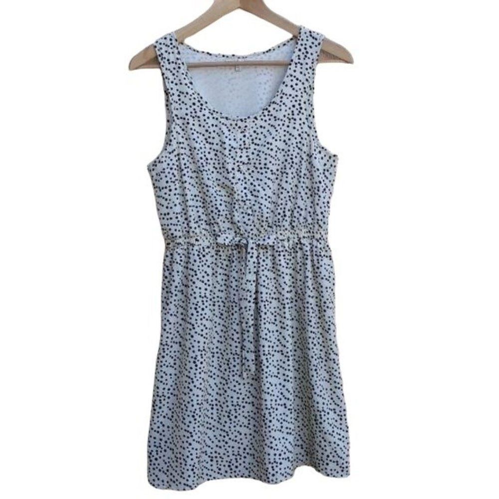Charlotte Russe Dress Womens M Rockabilly Pinup Polka Dot Sleeveless Mini Cream - Picture 2 of 8